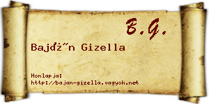 Baján Gizella névjegykártya